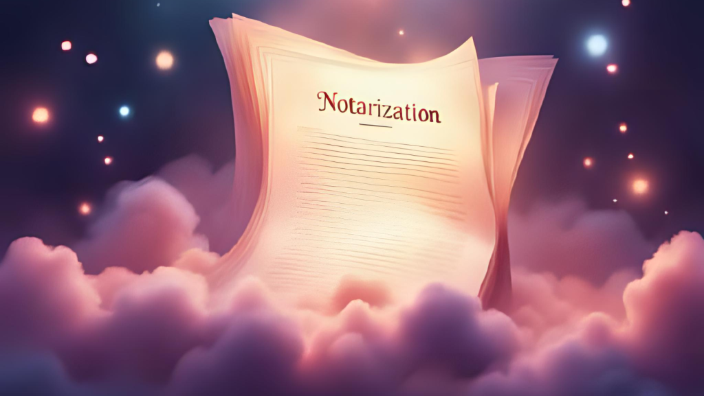 document becoming recognized after getting notarized